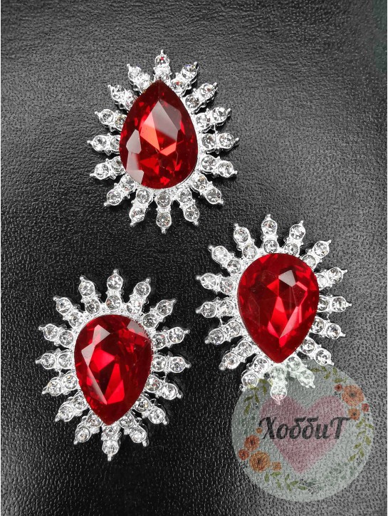 Серединка ювелирная "Грация" (красный)